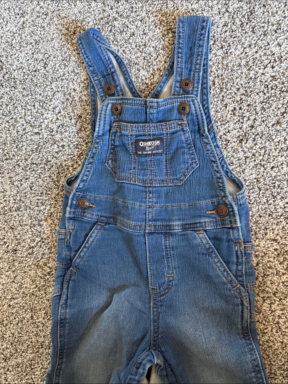 OshKosh B'gosh Classic Denim Bib Overalls in Medium Blue